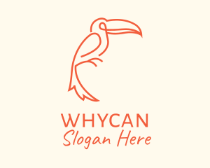 Orange Toucan Bird Logo