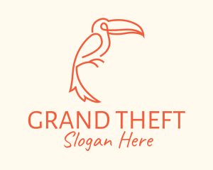 Nature Conservation - Orange Toucan Bird logo design