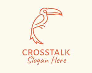 Orange Toucan Bird logo design