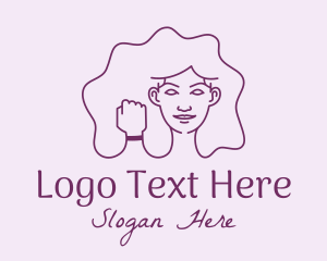 Woman - Strong Woman Fist logo design