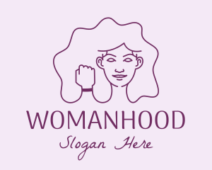 Strong Woman Fist  Logo