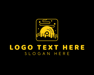 Recording Studio - Golden Moon Record Label logo design