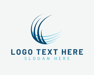 Globe - Abstract Wave Company logo design