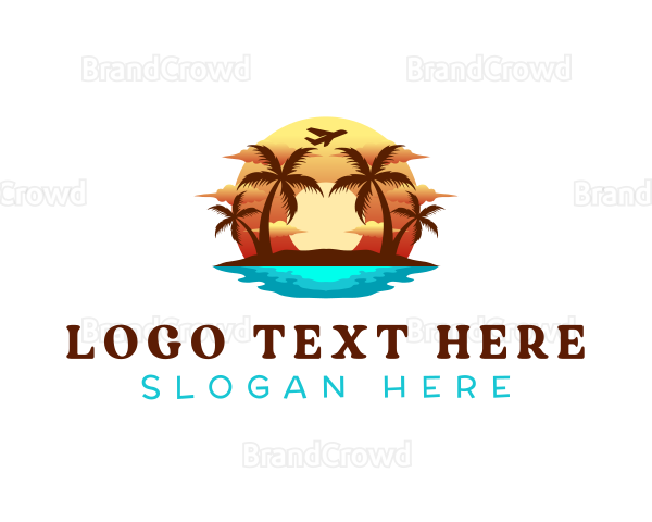 Tropical Island Airplane Logo