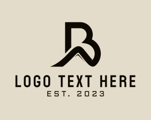 Campsite - Mountain Trekking Letter B logo design