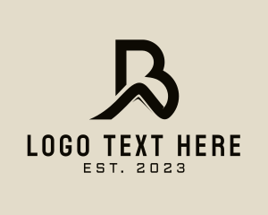 Oblong - Mountain Trekking Letter B logo design
