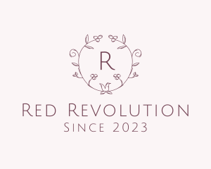 Red Vine Feminine Floral logo design