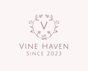 Red Vine Feminine Floral logo design