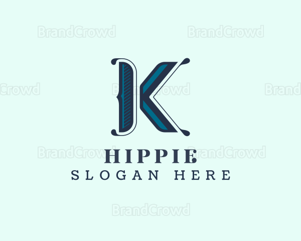 Tailoring Stylist Boutique Letter K Logo