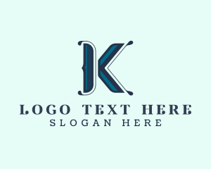 Boutique - Tailoring Stylist Boutique Letter K logo design