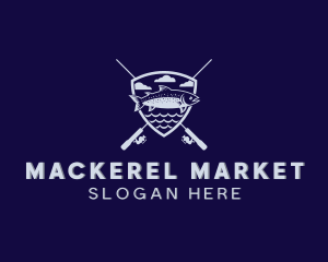 Mackerel - Fishing Angling Bait logo design