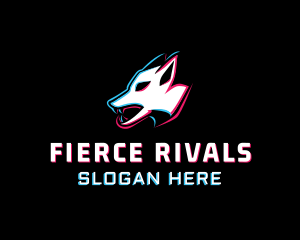 Fierce Fox Glitch logo design