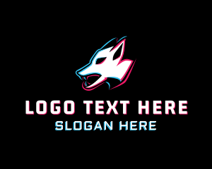 Mascot - Fierce Fox Glitch logo design