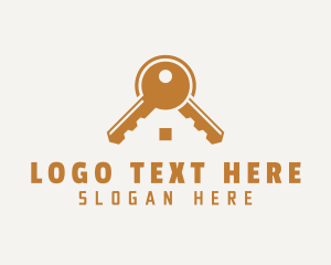 Mortgage - Orange Home Key logo design
