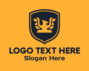 Insignia - Golden Eagle Shield logo design