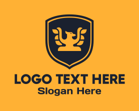 Eagle - Golden Eagle Shield logo design