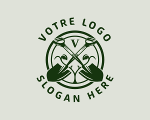 Plant Gardening Shovel logo design