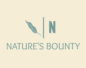 Green Natural Leaf  logo design