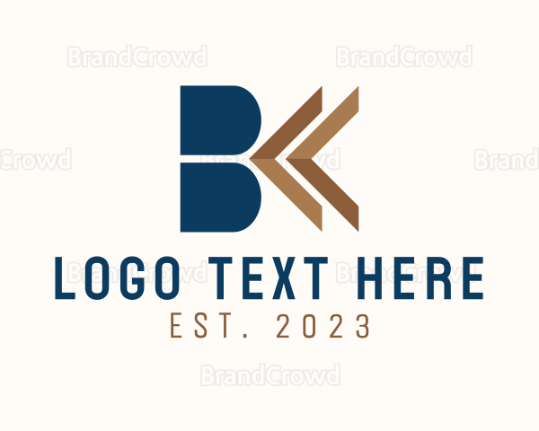 Backward Arrow Letter B Logo