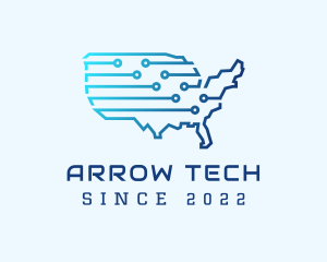 America Tech Developer logo design