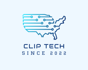 America Tech Developer logo design