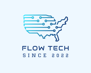 America Tech Developer logo design