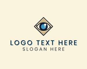 Lens - Eye Tile Optical logo design