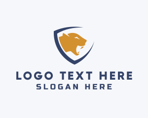 Wildlife - Wild Cougar Shield logo design