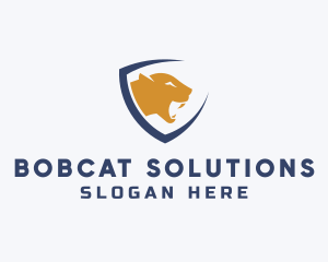 Bobcat - Wild Cougar Shield logo design