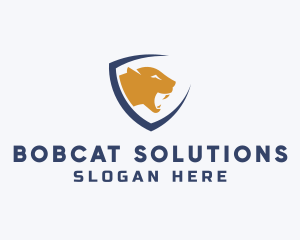 Wild Cougar Shield logo design