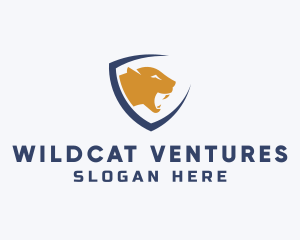 Wildcat - Wild Cougar Shield logo design