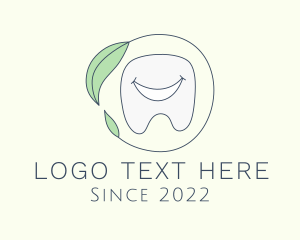 Dental Implant - Nature Leaf Tooth logo design