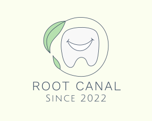 Endodontist - Nature Leaf Tooth logo design