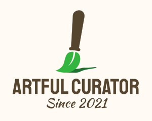 Leaf Paint Brush logo design