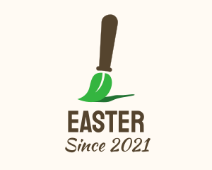 Painter - Leaf Paint Brush logo design