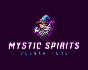 Smoking Wizard Vaping logo design