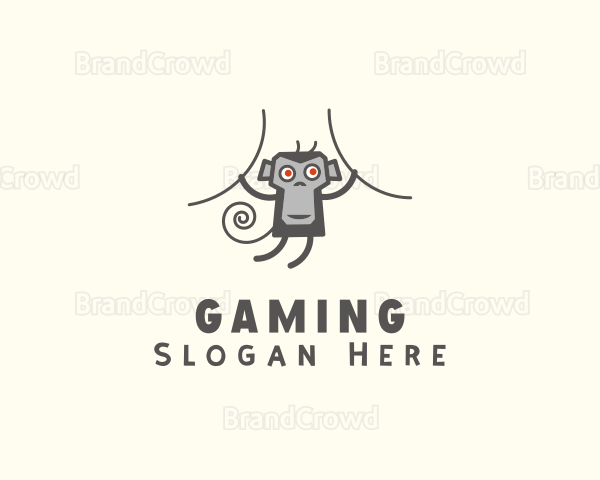 Hanging Monkey Animal Logo