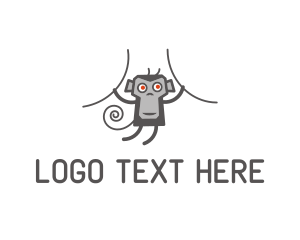 Animal - Hanging Monkey Animal logo design