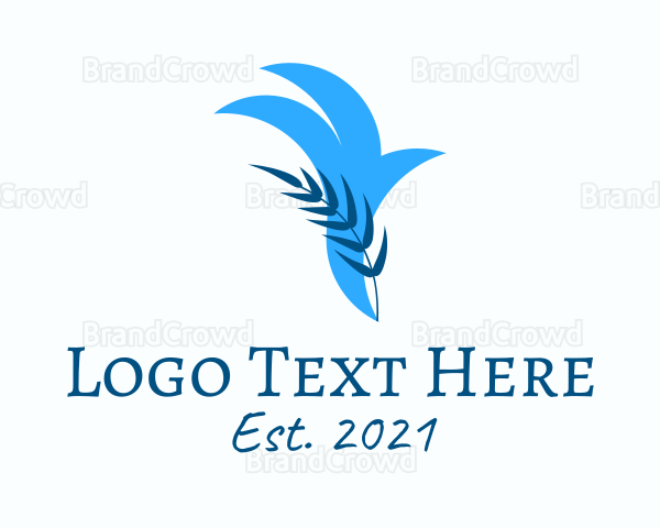 Flying Blue Bird Logo