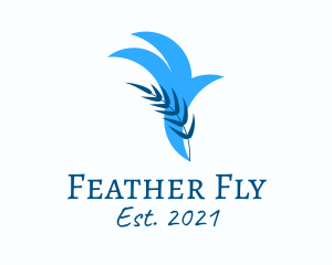 Flying Blue Bird  logo design