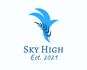 Flying Blue Bird  logo design