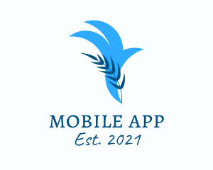 Birdwatching - Flying Blue Bird logo design