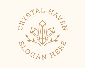 Crystal Wreath Jewelry logo design