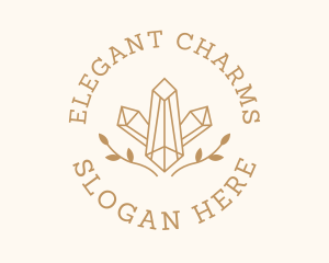 Crystal Wreath Jewelry logo design