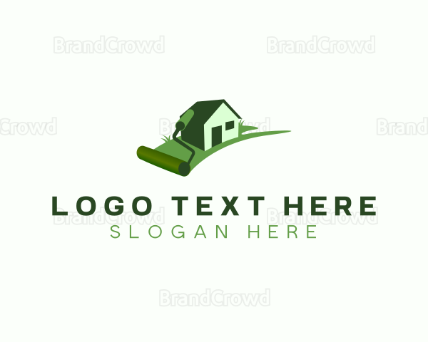 Residential Paint Roller Home Logo