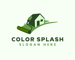 Painting - Residential Paint Roller House logo design