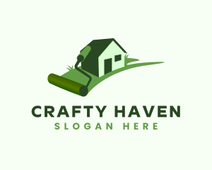 Diy - Residential Paint Roller House logo design