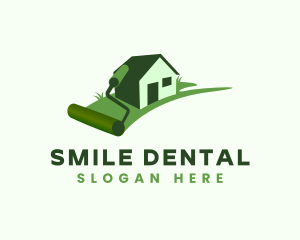 Residential Paint Roller House logo design