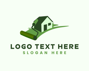 Residential Paint Roller House Logo