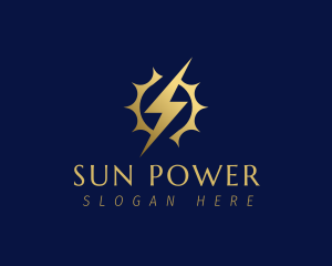 Thunderbolt Sun Energy logo design